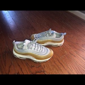 Women’s air max 97 metallic gold Nike shoes